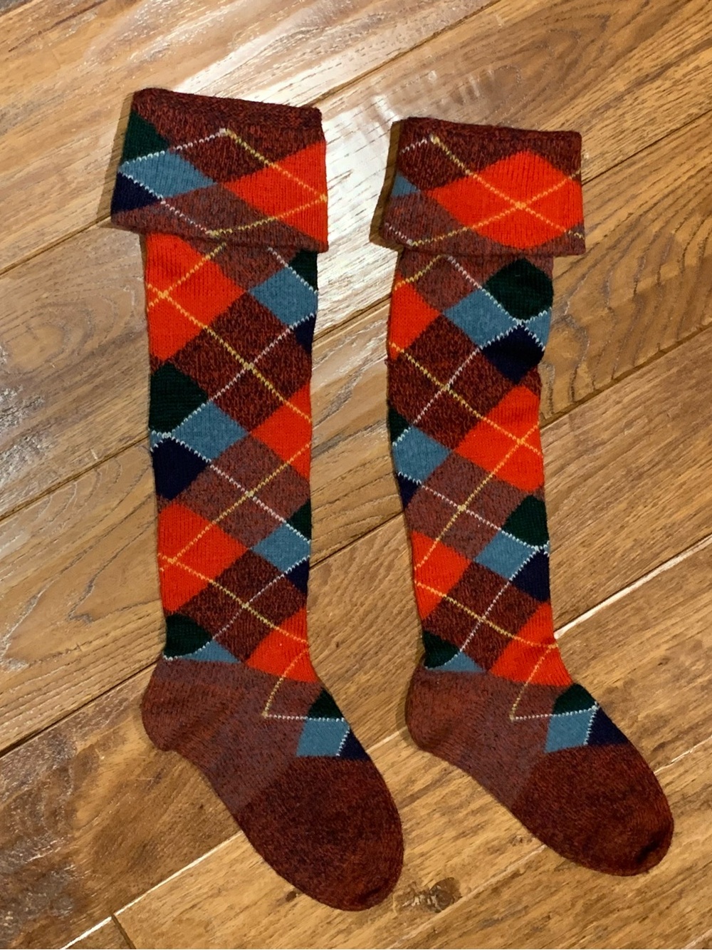 Women’s Vintage Argyle Knee-High Socks for Highland Dancing